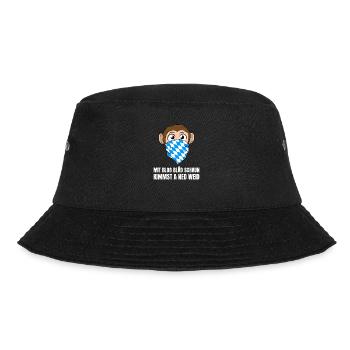 Mit Bloß Bläd Schaun Kimmst A Ned Weid Bayrisch - Bucket Hat - Schwarz - Vorne - Lela (165cm)