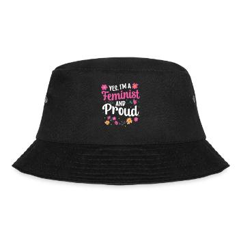 Yes I am a feminist and proud of women - Bucket Hat - black - Front - Lela (165cm)