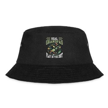 Echte Großväter Spielen Im Dreck Gartenarbeit - Bucket Hat - Schwarz - Vorne - Lela (165cm)