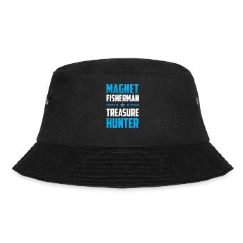 Magnetfischer Schatzsucher Magnetfischen Magnet - Bucket Hat - Schwarz - Vorne - Lela (165cm)
