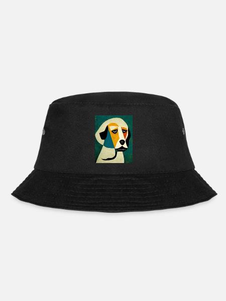 Dog abstract - Bucket Hat - black