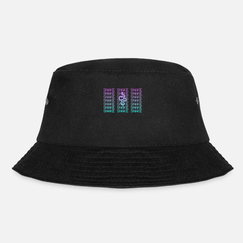Schlange - Bucket Hat - Schwarz