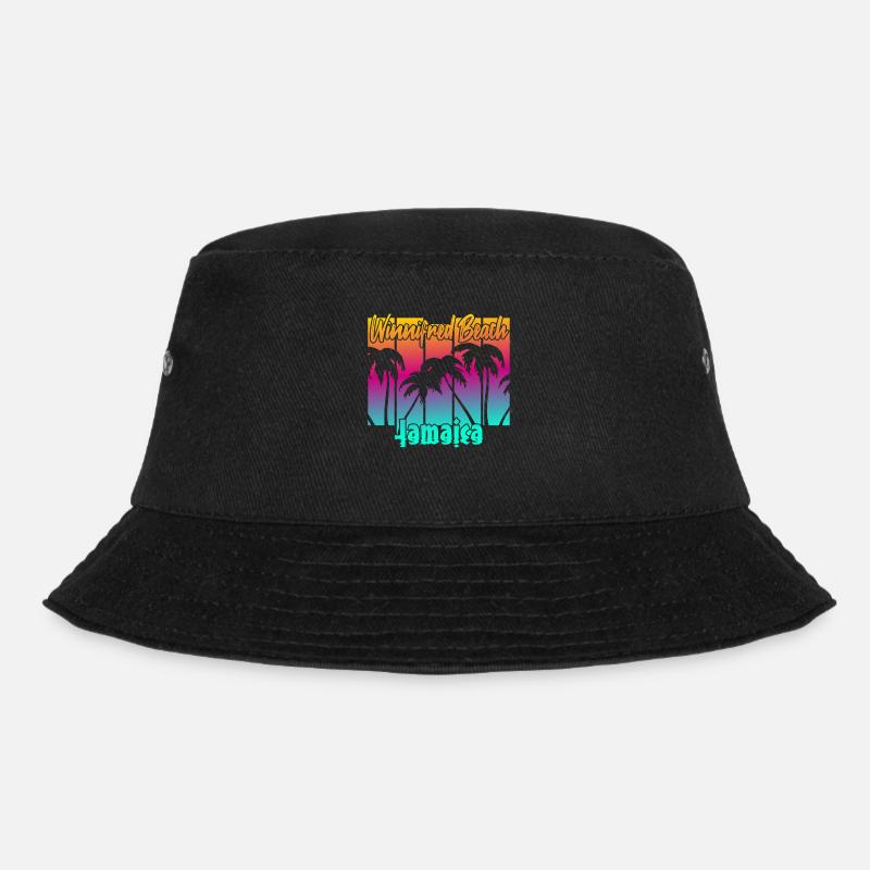 Winnifred Beach Jamaica - Bucket Hat - Schwarz