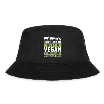 Vegan Vegetarier - Bucket Hat - Schwarz - Vorne - Lela (165cm)