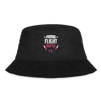 Stolze Flight Nurse Beruf Flugkrankenschwester - Bucket Hat - Schwarz - Vorne - Lela (165cm)