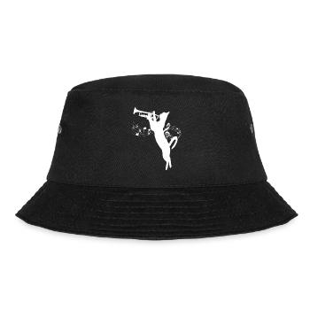 Trumpet Player Cat Vintage - Bucket Hat - Schwarz - Vorne - Lela (165cm)