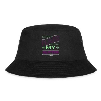 cat lover funny animal love pet lover anniversary - Bucket Hat - Schwarz - Vorne - Lela (165cm)