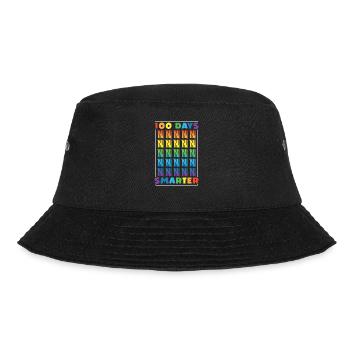 100 Tage Schlauer Lustig Sprüche Süß Team - Bucket Hat - Schwarz - Vorne - Lela (165cm)