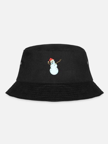 Dab Snowman Snowman Christmas Xmas Dabbing - Bucket Hat - black