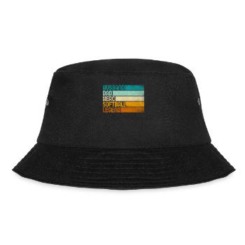 Retro Husband Dad Hero Softball Legend - Bucket Hat - Schwarz - Vorne - Lela (165cm)