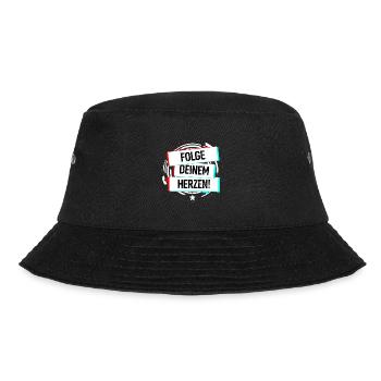 Folge Deinem Herzen! - Bucket Hat - Schwarz - Vorne - Lela (165cm)