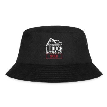 Immobilienmarkler Markler Immobilien - Bucket Hat - Schwarz - Vorne - Lela (165cm)