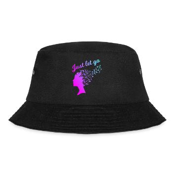 Just let Go - Vögel fliegen aus Kopf - Bucket Hat - Schwarz - Vorne - Lela (165cm)