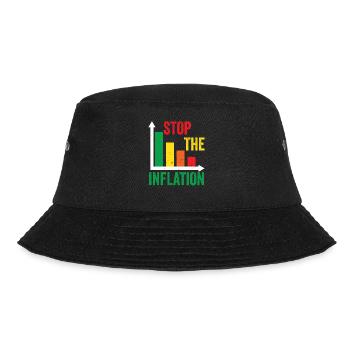 Die Inflation Stoppen Gelddrucken Stagflation - Bucket Hat - Schwarz - Vorne - Lela (165cm)