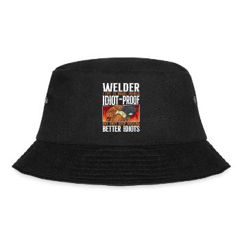 Welder Welding Vintage Welder I - Bucket Hat - Schwarz - Vorne - Lela (165cm)
