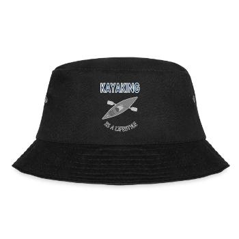 Kayaking is a lifestyle rafting rowing poison - Bucket Hat - black - Front - Lela (165cm)