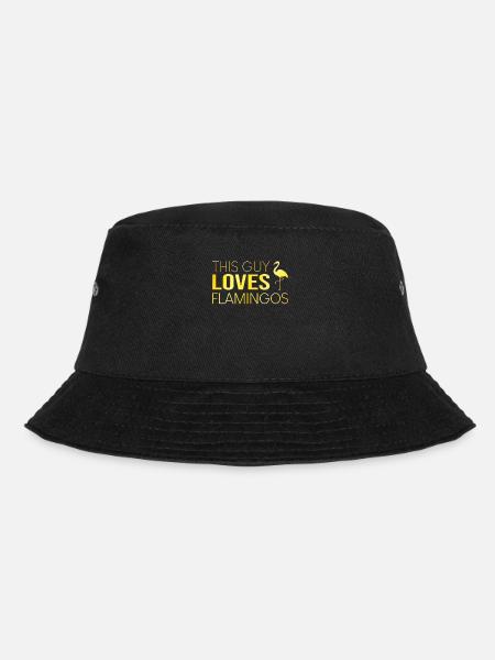 Dieser Typ liebt Flamingos - Bucket Hat - Schwarz