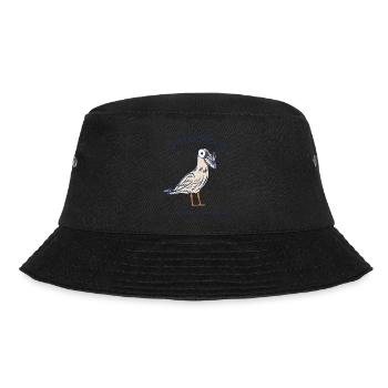 Gierschlud Möve - Es ist mir in den Mund geflogen - Bucket Hat - Schwarz - Vorne - Lela (165cm)