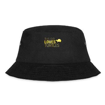 Mädchen Schildkröte Spruch - Bucket Hat - Schwarz - Vorne - Lela (165cm)