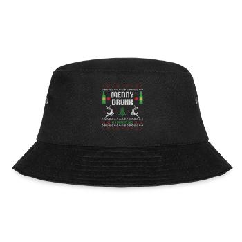 Merry Drunk I'm Christmas Funny / Weihnachten fun - Bucket Hat - Schwarz - Vorne - Lela (165cm)