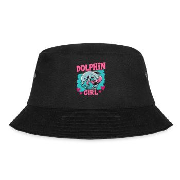 Dolphin Girls Dolphin Dolphins Dolphin Lovers - Bucket Hat - black - Front - Lela (165cm)