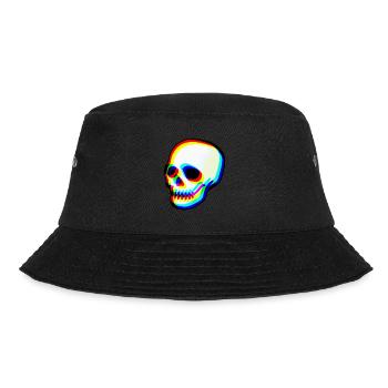 Moderne Neonschädel Illustration - Bucket Hat - Schwarz - Vorne - Lela (165cm)