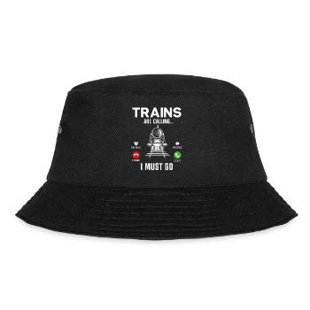 Steam Train Driver Trainspotting - Bucket Hat - black - Front - Lela (165cm)