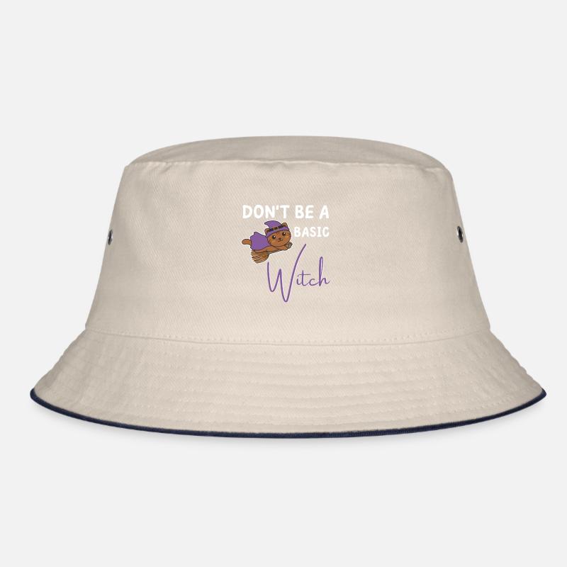 Katze Halloween Hexe Hexen don't be a basic witch Bucket Hat