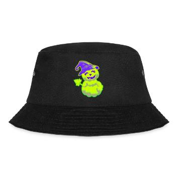 Cute Halloween Pumpkin - Green - Bucket Hat - black - Front - Lela (165cm)