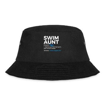 Schwimmer Schwimmen Spruch - Bucket Hat - Schwarz - Vorne - Lela (165cm)