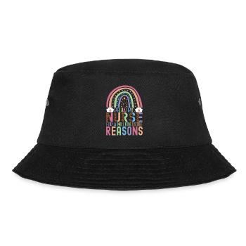 Nurse Caregiver - Bucket Hat - black - Front - Lela (165cm)