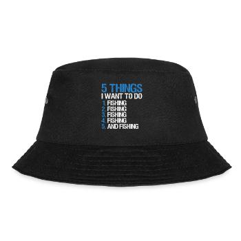 Fishing Angler Fishing - Bucket Hat - black - Front - Lela (165cm)