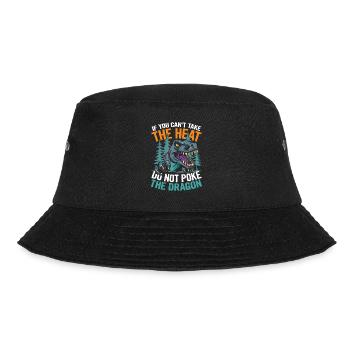 If You Can't Take The Heat Do Not Poke The Dragon - Bucket Hat - Schwarz - Vorne - Lela (165cm)