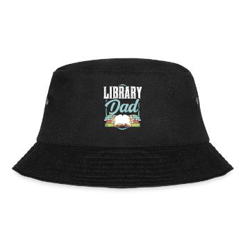 Bibliothek Papa Bücher Bibliothekar Liebhaber - Bucket Hat - Schwarz - Vorne - Lela (165cm)