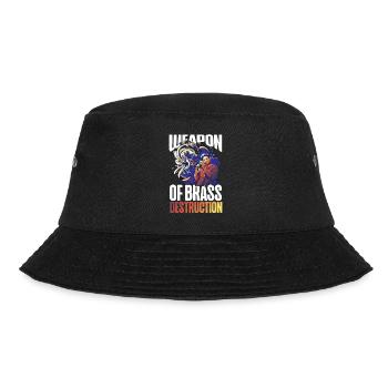 Trumpet Player Pun Weapon Of Brass - Bucket Hat - Schwarz - Vorne - Lela (165cm)