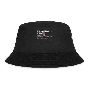 Basketball Geschenk für Basketballspieler - Bucket Hat - Schwarz - Vorne - Lela (165cm)