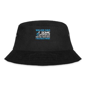 Welder Welding Father Vintage - Bucket Hat - Schwarz - Vorne - Lela (165cm)