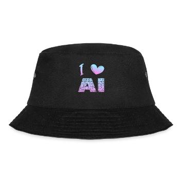 I love ai - Bucket Hat - black - Front - Lela (165cm)