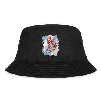 Schmetterling - Bucket Hat - Schwarz - Vorne - Lela (165cm)