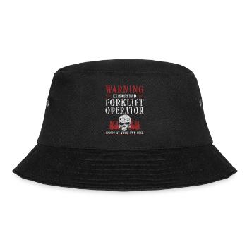 Certified Forklift Truck Operator - Bucket Hat - Schwarz - Vorne - Lela (165cm)