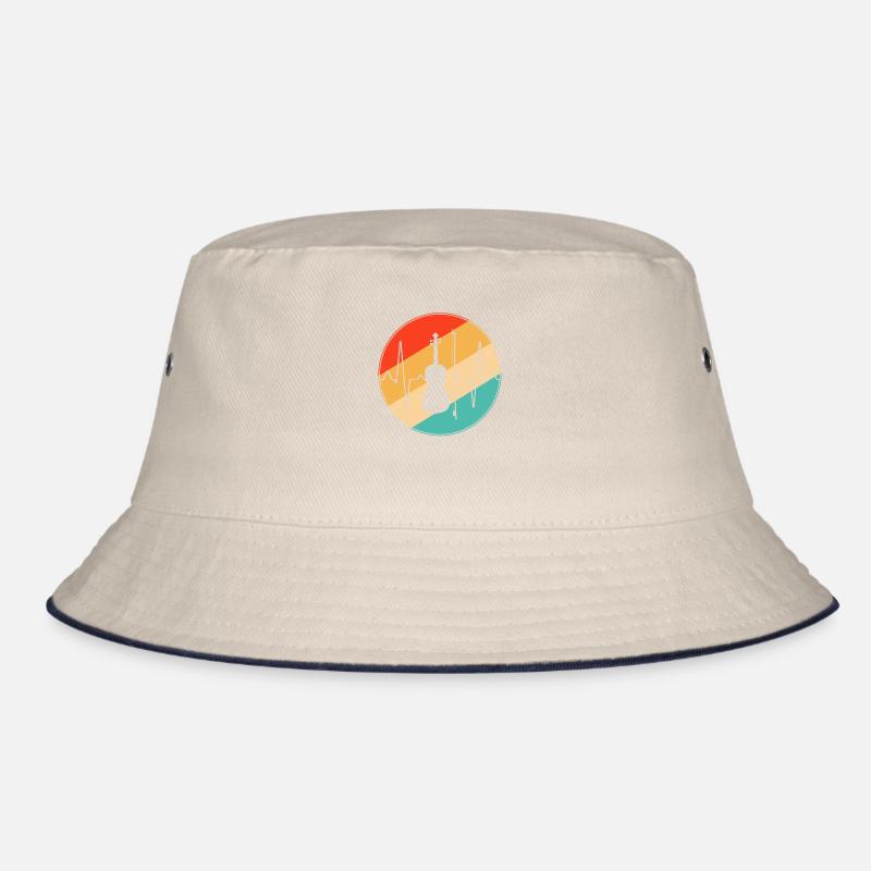 Geige Retro Herzschlag Bucket Hat