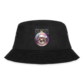 Funny Sloth Christmas Snow - Bucket Hat - black - Front - Lela (165cm)