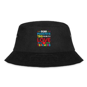Liebe Eltern Tag, du liebst Lehrer lustige letzte - Bucket Hat - Schwarz - Vorne - Lela (165cm)
