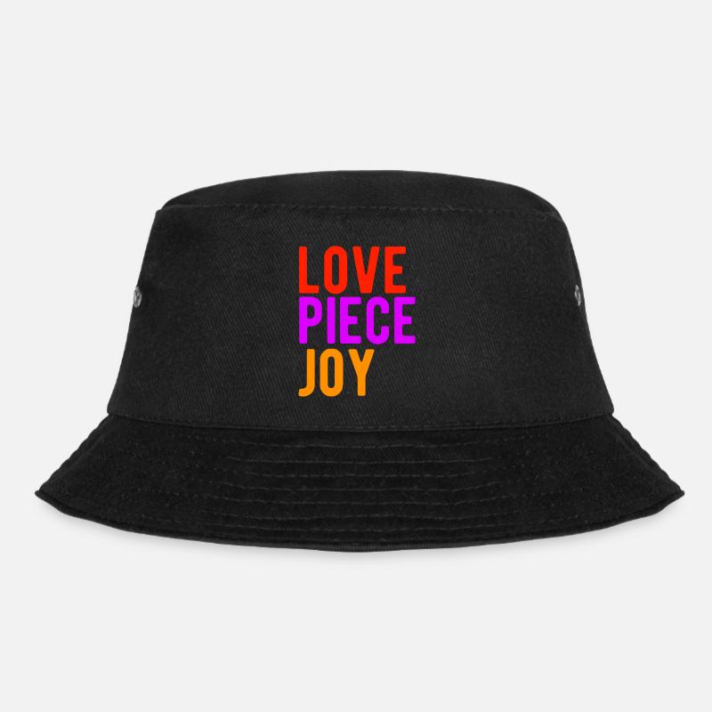 Love Piece Joy - Bucket Hat - black