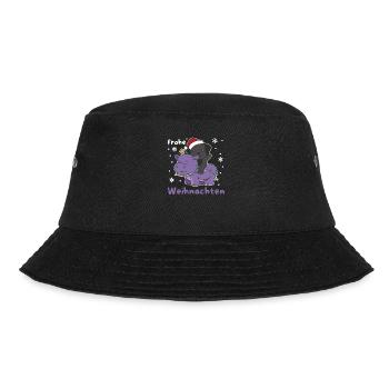 Weihnachts Hippo Labrador frohe Weihnachten Hunde - Bucket Hat - Schwarz - Vorne - Lela (165cm)
