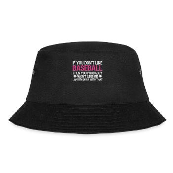Baseball Für Baseballspieler - Bucket Hat - Schwarz - Vorne - Lela (165cm)