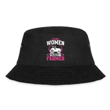 Farming Farmer Husband Wife - Bucket Hat - black - Front - Lela (165cm)
