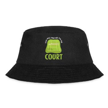 Tennis Court Ironic Saying Ball Sports Tennis - Bucket Hat - black - Front - Lela (165cm)
