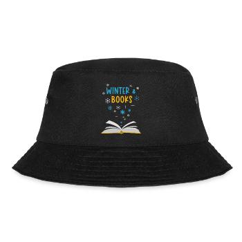 Winter Cozy Reading Books Snow Nature - Bucket Hat - black - Front - Lela (165cm)