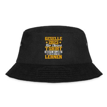 Geselle 2023 Gesellenprüfung - Bucket Hat - Schwarz - Vorne - Lela (165cm)